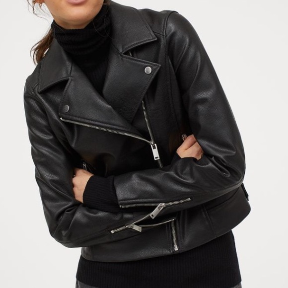 H&M Jackets & Blazers - NWOT H&M Vegan Leather Moto Jacket